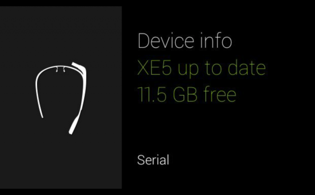 Google Glass XE5 software update