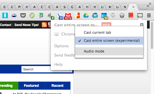 Chromecast entire screencast