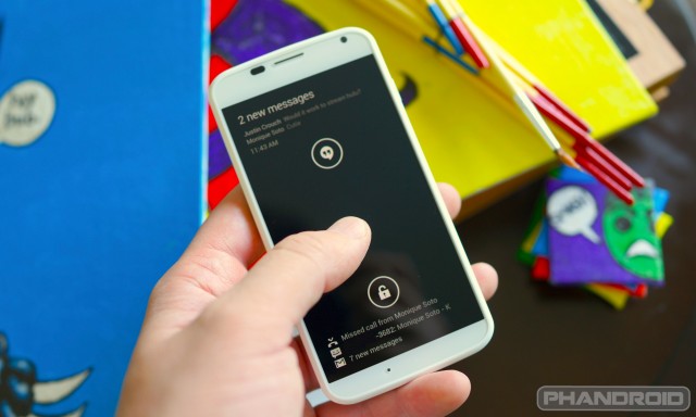 Moto X active notifications