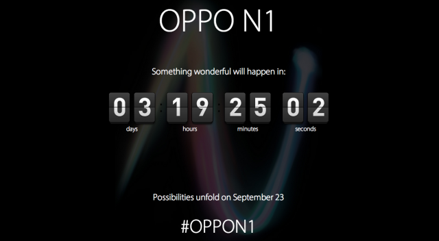 OPPO N1 countdown teaser