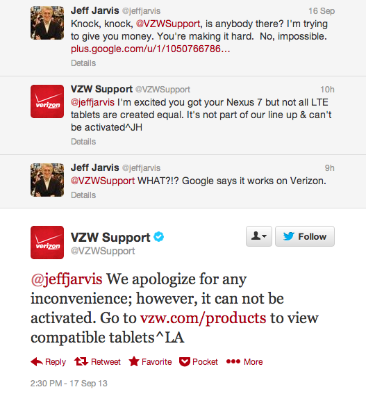 VZW Support Nexus 7 LTE