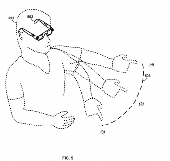 Google Glass patent gestures Fig 5