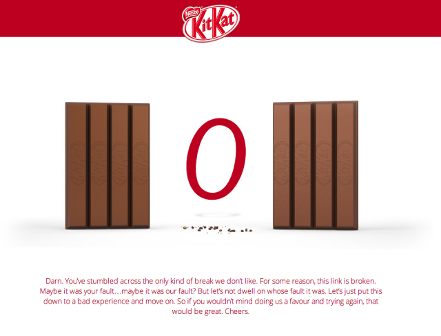 KitKat.com Android old 404 message