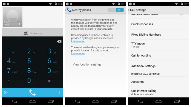 Android 4.4 KitKat Dialer