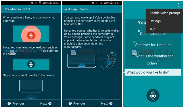 Samsung Galaxy S5 S Voice leak