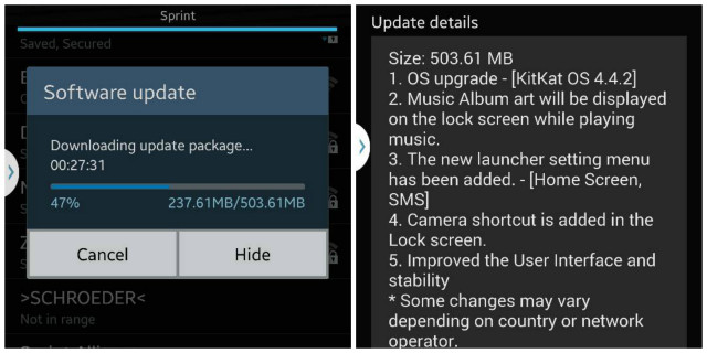 note 3 kitkat update sprint sbs