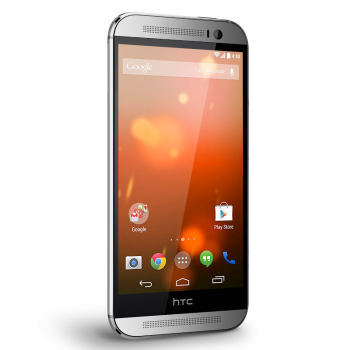 HTC One M8 Google Play edition angled