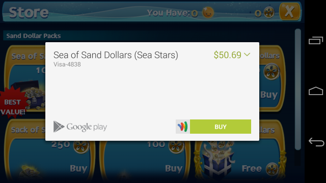 Sea Stars in app purchases