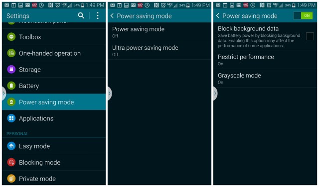 Galaxy S5 Power Saving Mode