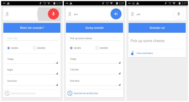 Google Voice Search reminder update