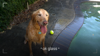 Google Glass voice activated viewfinder photos