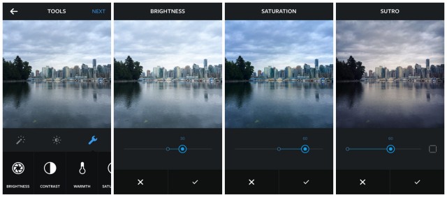 Instagram 6.0 photo editing