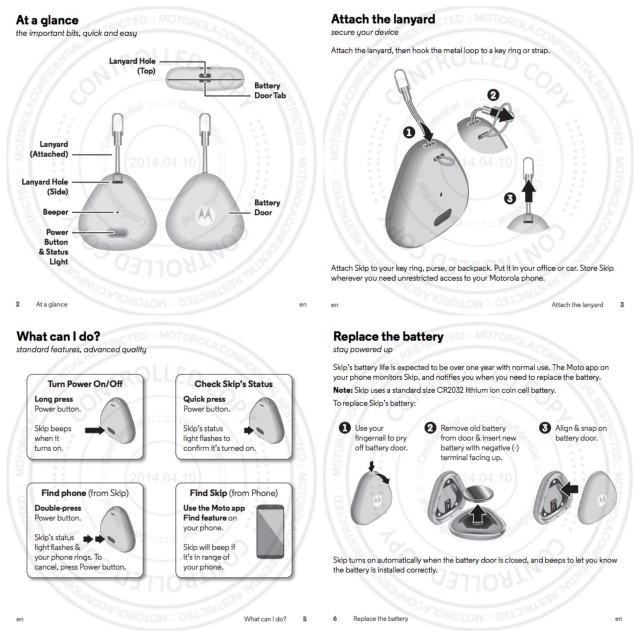 Motorola Moto Skip 2014 user manual