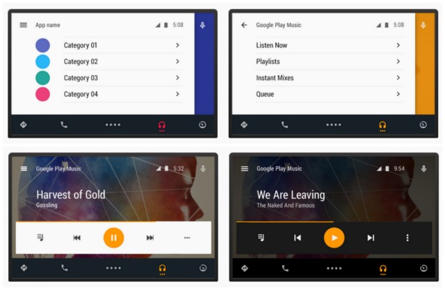 Android Auto screenshots