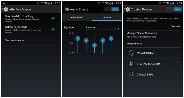 Moto X 2014 Attentive Display Audio Effects Trusted Devices