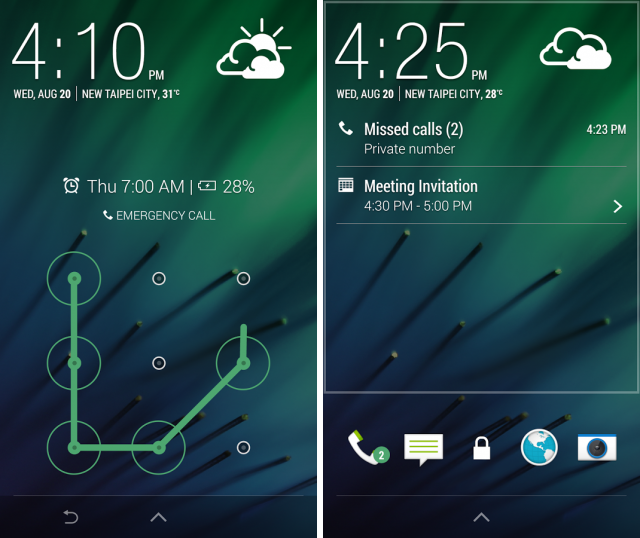 htc lock screen