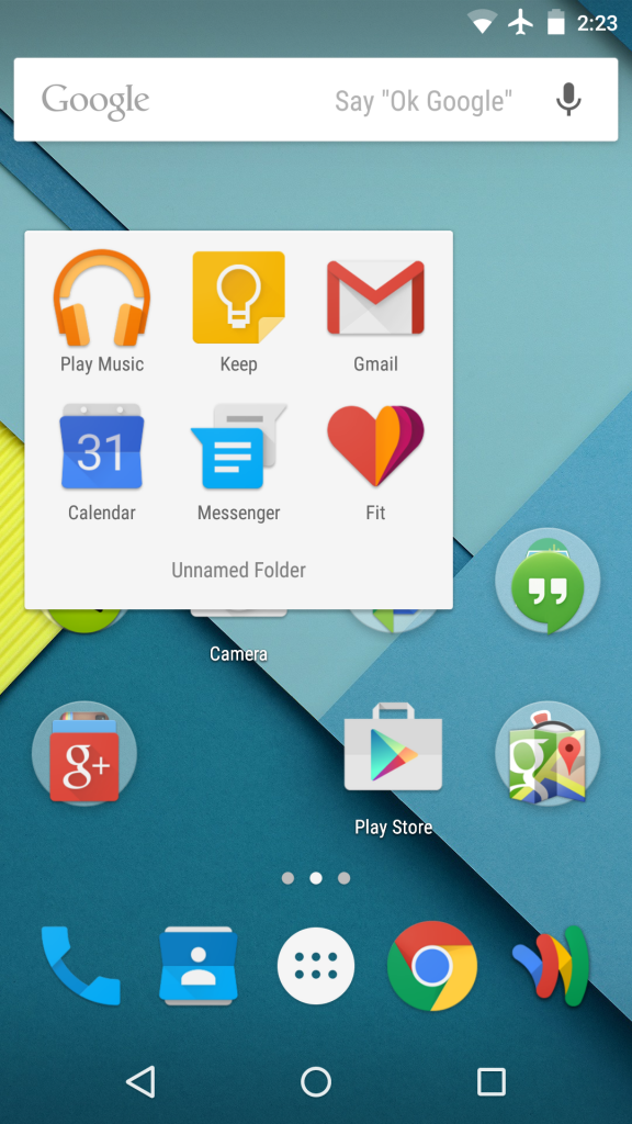 Android 5.0 Lollipop Screenshot