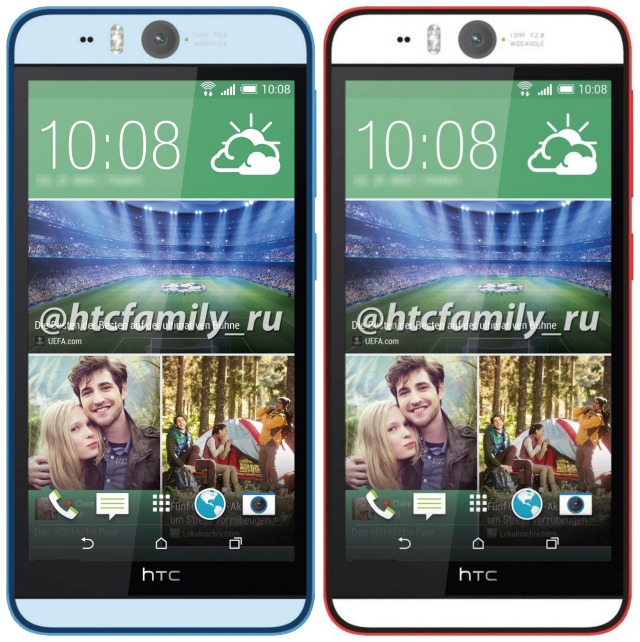 HTC Desire Eye red blue