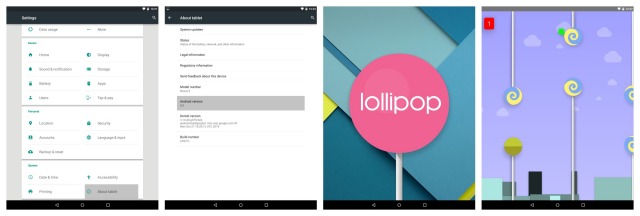 Nexus 9 Lollipop mini game Easter Egg