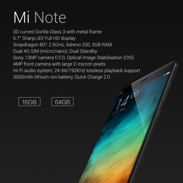 xiaomi mi note 1