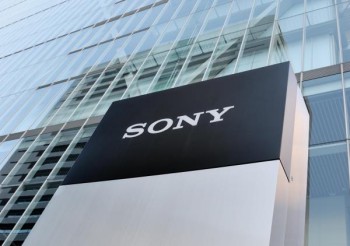 sony logo building