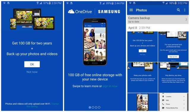 Samsung Galaxy S6 OneDrive promo