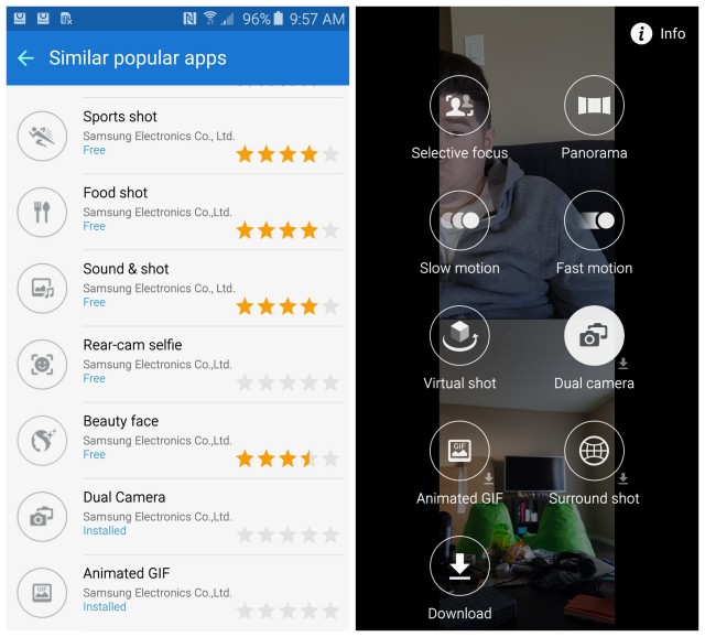 Samsung Galaxy S6 camera apps