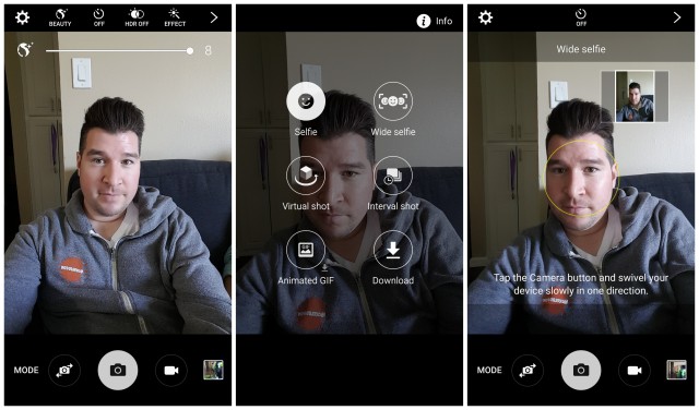 Samsung Galaxy S6 camera selfie mode