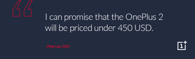 OnePlus 2 price under $450