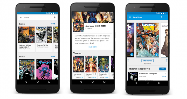 Google Play Books comic book update