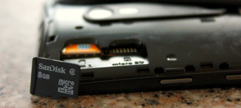 microsd close up