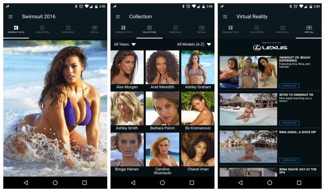 SI Swimsuit 2016 app VR video