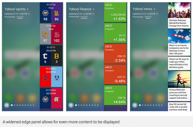 Samsung Android 6.0 Marshmallow Galaxy Edge screen update - Edge Panel