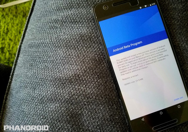 Nexus 6P Android N Beta Program software update