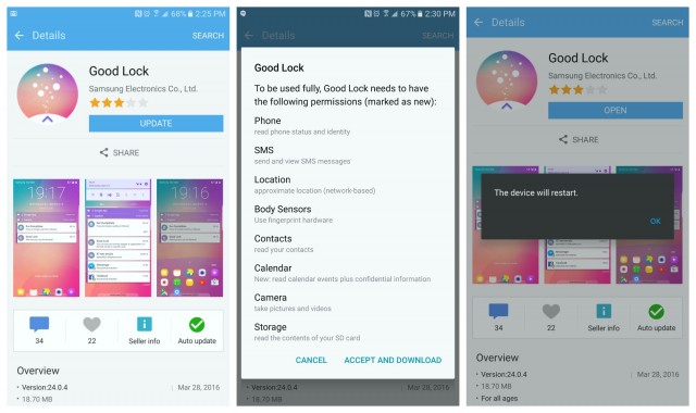 Samsung Good Lock listing Galaxy Apps