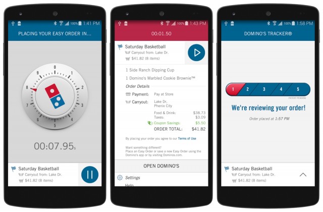 Dominos Zero Click app Android