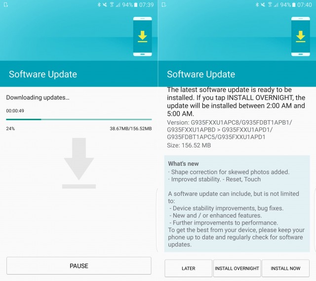 samsung galaxy s7 edge-update-XXU1APD1