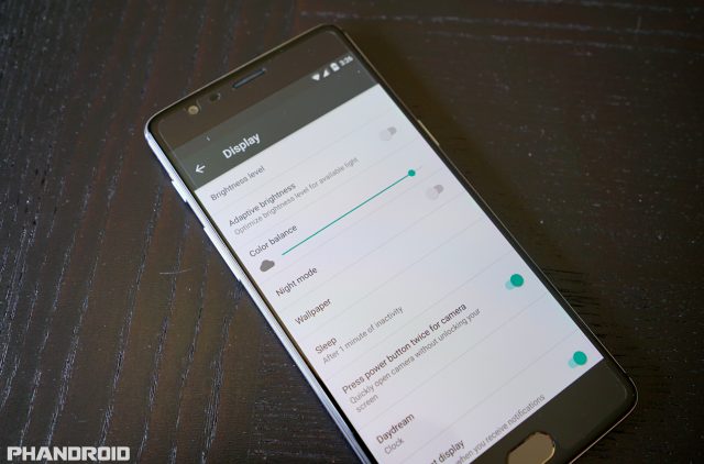 OnePlus 3 Color balance