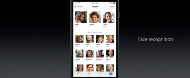 iOS 10 Photos facial recognition