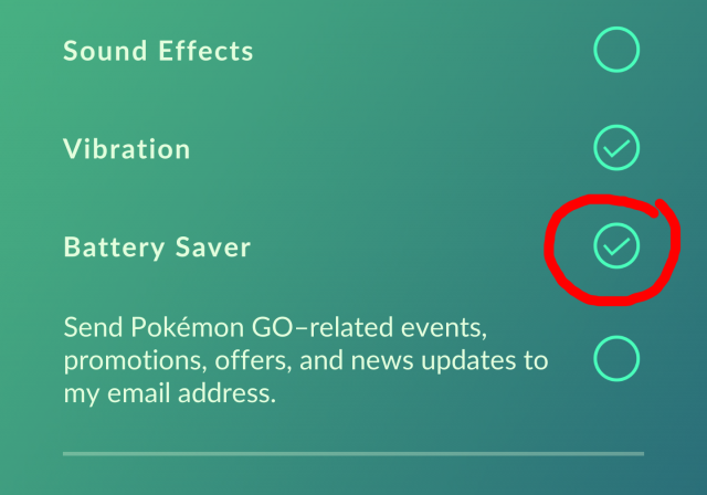 pokemon go battery saver