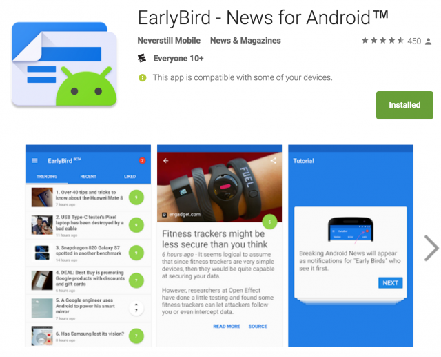 EarlyBird Play Store