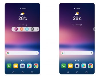 LG V30 UX 6.0 Plus UI floating bar