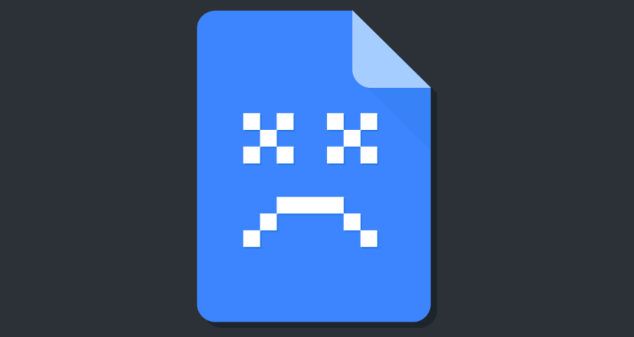 Google Docs with a sad face on it