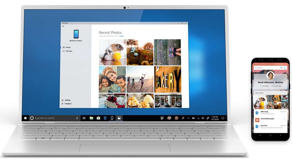 Photo syncing with Windows 10 and Android with Microsoft Your Phone app