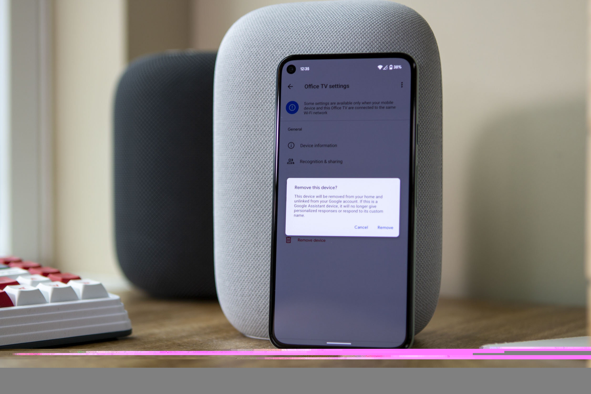 Remove a device from Google Home Pixel 5